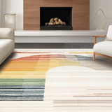 Ultra Soft Area Rug, Non Slip, Stain Resistant, Washable Area Rugs for Living Room, Bedroom, Elegant Soft Pastel Waves(Yellow)