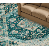 Chic Distressed Oceanic Motif(Blue)
