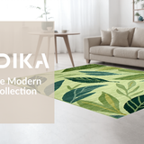 Ultra Soft Area Rug, Non Slip, Stain Resistant, Washable Area Rugs for Living Room, Bedroom, Charming Groovy Green Floral Aesthetic(Green)
