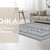 Ultra Soft Area Rug, Non Slip, Stain Resistant, Washable Area Rugs for Living Room, Bedroom, Chic Textured Crochet Aesthetic(Gray)