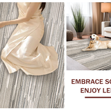 Ultra Soft Area Rug, Non Slip, Stain Resistant, Washable Area Rugs for Living Room, Bedroom, Vibrant Earthy Hues Motif(Gray)