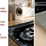 Ultra Soft Area Rug, Non Slip, Stain Resistant, Washable Area Rugs for Living Room, Bedroom, Dark Vintage Lace Aesthetic(Gray)