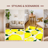 Ultra Soft Area Rug, Non Slip, Stain Resistant, Washable Area Rugs for Living Room, Bedroom, Playful Yellow Sunshine Design(Yellow)