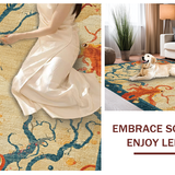 Ultra Soft Area Rug, Non Slip, Stain Resistant, Washable Area Rugs for Living Room, Bedroom, Boho Octopus Rug:  Playful Tentacle Pattern Area Rug(Beige)