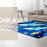 Bright Teal Coastal Inspired Print(Blue)