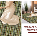 Ultra Soft Area Rug, Non Slip, Stain Resistant, Washable Area Rugs for Living Room, Bedroom, Contemporary Soft Checkered Design(Brown)