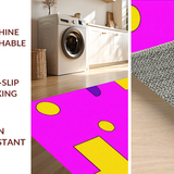 Ultra Soft Area Rug, Non Slip, Stain Resistant, Washable Area Rugs for Living Room, Bedroom, Artistic Urban Pop Culture Design(Pink)