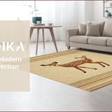 Ultra Soft Area Rug, Non Slip, Stain Resistant, Washable Area Rugs for Living Room, Bedroom, Neutral Safari Entryway Washable Indoor Outdoor Rug(Beige)