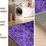 Ultra Soft Area Rug, Non Slip, Stain Resistant, Washable Area Rugs for Living Room, Bedroom, Stylish Gray and Purple Blend Decor(Purple)