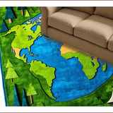 Kid Friendly Moss Green Geographical Theme(Green)