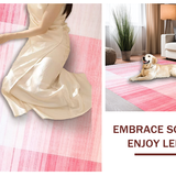 Ultra Soft Area Rug, Non Slip, Stain Resistant, Washable Area Rugs for Living Room, Bedroom, Elegant Ombre Color Fusion(Pink)