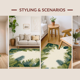 Ultra Soft Area Rug, Non Slip, Stain Resistant, Washable Area Rugs for Living Room, Bedroom, Playful Jungle Animal Motif(Beige)