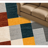 Ultra Soft Area Rug, Non Slip, Stain Resistant, Washable Area Rugs for Living Room, Bedroom, Stylish Minimalist Geometric Carpet for Open Space Interiors(Gray)