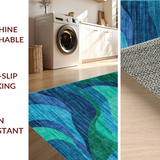 Contemporary Bold Swirling Elements(Blue)