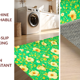 Ultra Soft Area Rug, Non Slip, Stain Resistant, Washable Area Rugs for Living Room, Bedroom, Lively Nature-Inspired Modern Look(Green)