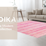 Ultra Soft Area Rug, Non Slip, Stain Resistant, Washable Area Rugs for Living Room, Bedroom, Pretty Bow Rug, Pink Delight(Pink)