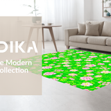 Ultra Soft Area Rug, Non Slip, Stain Resistant, Washable Area Rugs for Living Room, Bedroom, Serene Earthy Moss Visuals(Green)
