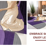 Ultra Soft Area Rug, Non Slip, Stain Resistant, Washable Area Rugs for Living Room, Bedroom, Trendy Transitional Comfort Design(Purple)