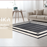 Ultra Soft Area Rug, Non Slip, Stain Resistant, Washable Area Rugs for Living Room, Bedroom, Stylish Minimalist Geometric Arrangement(Gray)