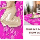 Ultra Soft Area Rug, Non Slip, Stain Resistant, Washable Area Rugs for Living Room, Bedroom, Lively Cheerful Garden Theme(Pink)