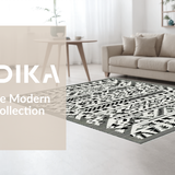 Elegant Tribal Chic Floor Covering(Black)