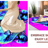 Ultra Soft Area Rug, Non Slip, Stain Resistant, Washable Area Rugs for Living Room, Bedroom, Contemporary Bold Animal Theme(Blue)