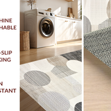 Ultra Soft Area Rug, Non Slip, Stain Resistant, Washable Area Rugs for Living Room, Bedroom, Elegant Plush Abstract Touch(Gray)