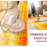 Ultra Soft Area Rug, Non Slip, Stain Resistant, Washable Area Rugs for Living Room, Bedroom, Stylish Soft Textural Appeal(Yellow)