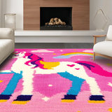 Lively Multicolor Swirl Motif(Pink)