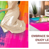 Playful Shaggy Rainbow Color Splash(Pink)