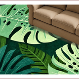 Ultra Soft Area Rug, Non Slip, Stain Resistant, Washable Area Rugs for Living Room, Bedroom, Monstera Plant Bathroom Rug Washable and Cute(Green)