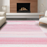 Ultra Soft Area Rug, Non Slip, Stain Resistant, Washable Area Rugs for Living Room, Bedroom, Rustic Textured Modern Aesthetic(Red)