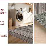 Ultra Soft Area Rug, Non Slip, Stain Resistant, Washable Area Rugs for Living Room, Bedroom, Rustic Braided Textured Elegance(Gray)