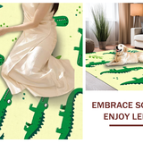 Ultra Soft Area Rug, Non Slip, Stain Resistant, Washable Area Rugs for Living Room, Bedroom, Vibrant Animal Motif for Kids(Green)