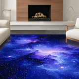 Ultra Soft Area Rug, Non Slip, Stain Resistant, Washable Area Rugs for Living Room, Bedroom, Mystical Space-Inspired Artistic Touch(Blue)