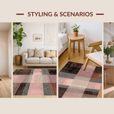 Lively Shaggy Textured Motif(Pink)