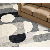 Elegant Geometric Black and Ivory Motif(Gray)