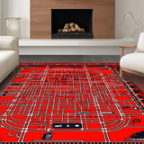 Vibrant Traffic Pathway Aesthetic(Red)
