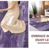 Ultra Soft Area Rug, Non Slip, Stain Resistant, Washable Area Rugs for Living Room, Bedroom, Chic Abstract Colorful Fusion(Purple)