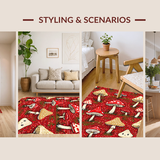 Colorful Mushroom Print with Cheer(Red)