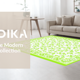 Ultra Soft Area Rug, Non Slip, Stain Resistant, Washable Area Rugs for Living Room, Bedroom, Playful Petal Design(White)
