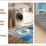 Ultra Soft Area Rug, Non Slip, Stain Resistant, Washable Area Rugs for Living Room, Bedroom, Contemporary Ogee Grey Tones(Gray)