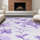 Ultra Soft Area Rug, Non Slip, Stain Resistant, Washable Area Rugs for Living Room, Bedroom, Soft Fuzzy Minimalist Charm(Purple)