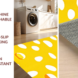 Ultra Soft Area Rug, Non Slip, Stain Resistant, Washable Area Rugs for Living Room, Bedroom, Lively Abstract Expressionist Touch(Yellow)