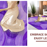 Ultra Soft Area Rug, Non Slip, Stain Resistant, Washable Area Rugs for Living Room, Bedroom, Playful Lavender Abstract Wave(Purple)