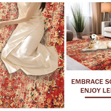 Artistic Textured Patterned Runner(Red)