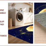 Ultra Soft Area Rug, Non Slip, Stain Resistant, Washable Area Rugs for Living Room, Bedroom, Astrology Sun and Moon Living Room Rug(Gold)