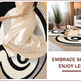 Ultra Soft Area Rug, Non Slip, Stain Resistant, Washable Area Rugs for Living Room, Bedroom, Trippy Yin Yang(Gray)