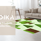 Ultra Soft Area Rug, Non Slip, Stain Resistant, Washable Area Rugs for Living Room, Bedroom, Joyful Outdoor Expedition Motif(Green)
