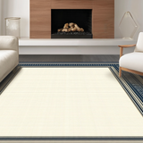Navy Blue Geometric Harmony(Beige)